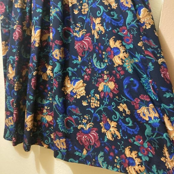 Vintage Separate Issue Women's Floral Patterned Pleated Maxi Skirt Size 16 - Picture 3 of 6